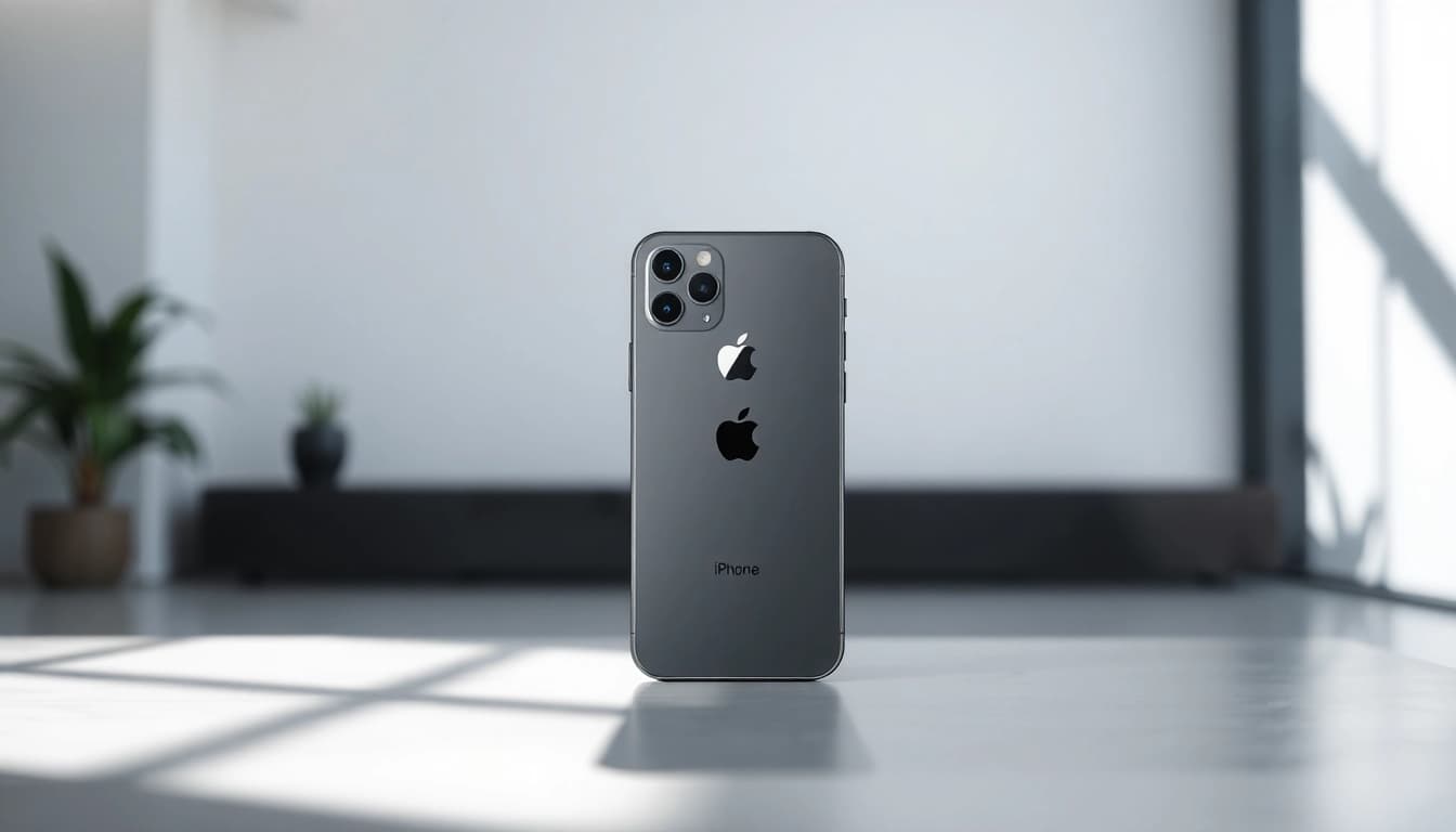 Showcasing the iPhone Special Edition with metallic finish and sleek design in an elegant setting.