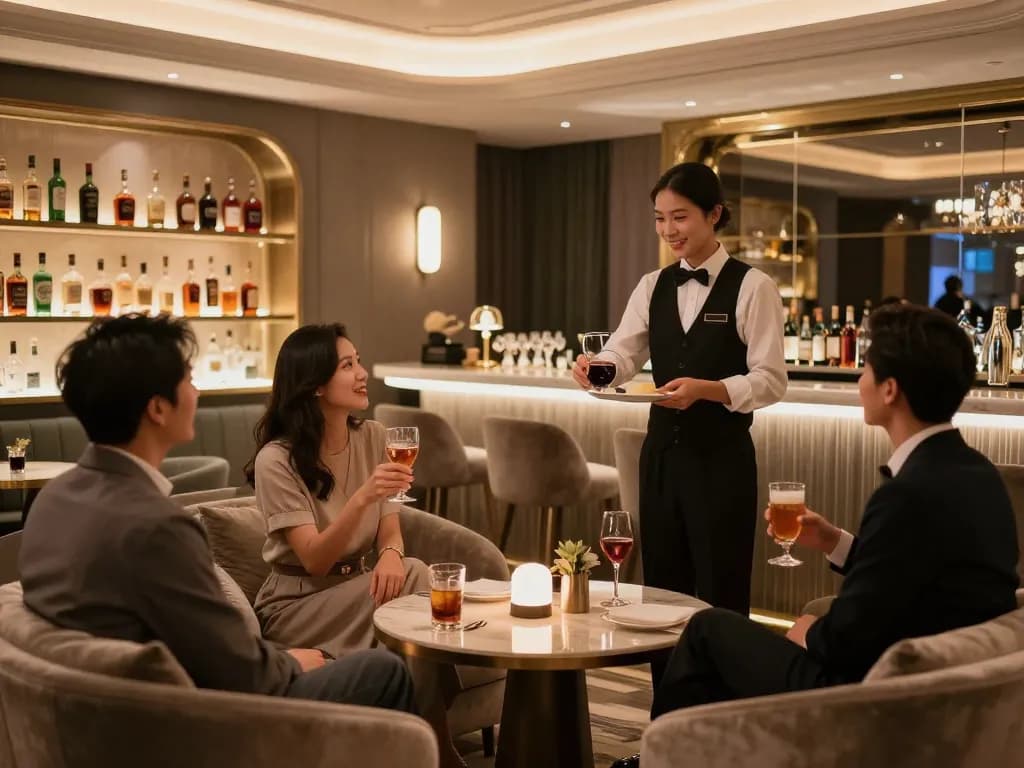 Discover the luxurious experience of 강남쩜오 in a premium entertainment venue's private room.