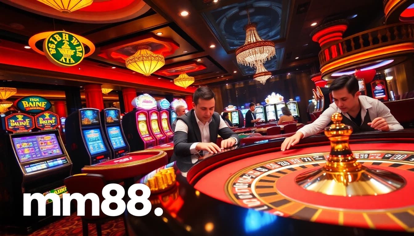 Experience the thrilling action at mm88.press with players engaging in intense casino games.