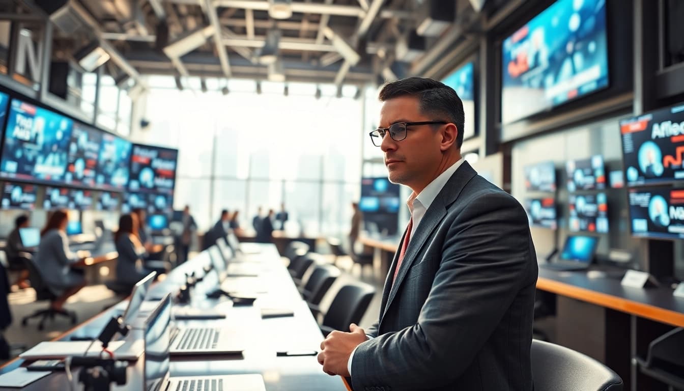 Capture the essence of journalism at https://newsharbor.com.ua with a professional journalist in a busy newsroom.