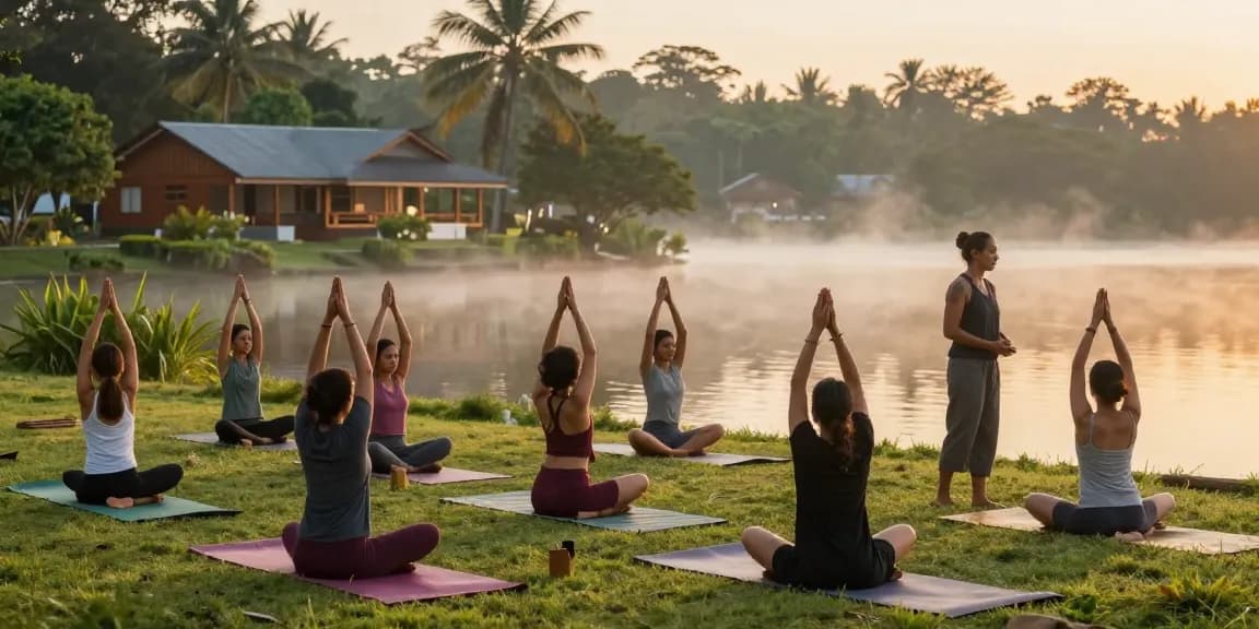 Experience yoga teacher training Sri Lanka at Lanka Yoga, fostering mindfulness and wellness in serene lakeside settings.