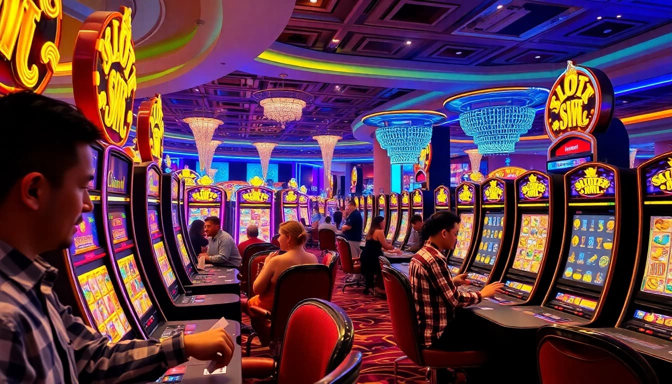Experience exciting gameplay at slot scatter hitam machines in a vibrant casino environment.