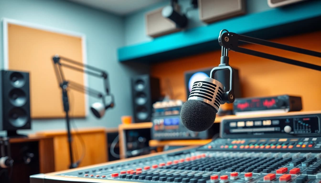 Engage with current news and updates through https://chadronradio.com/ featuring a professional radio setup.