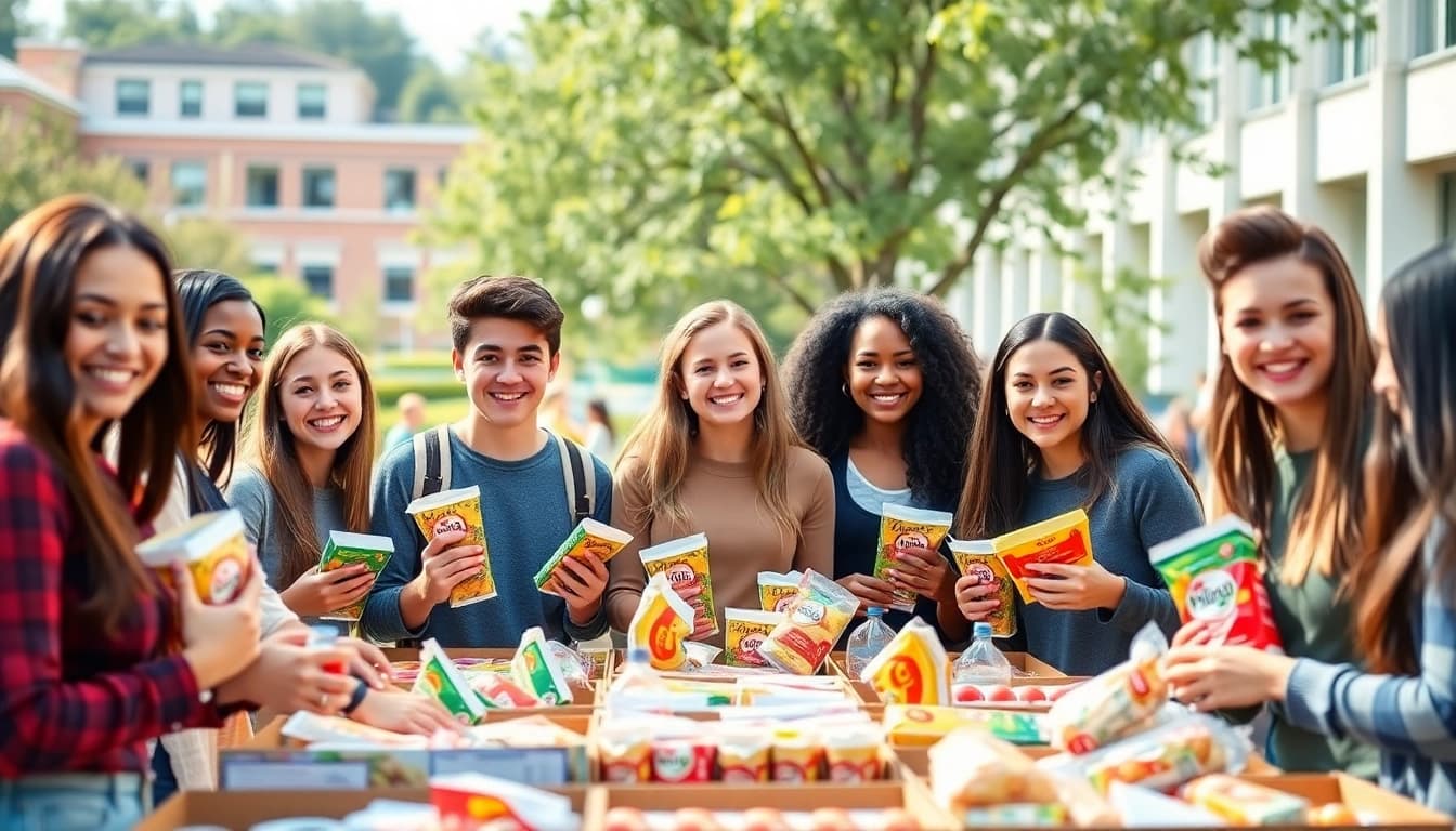 Collecting donations to address hunger on campus through a student-led initiative.
