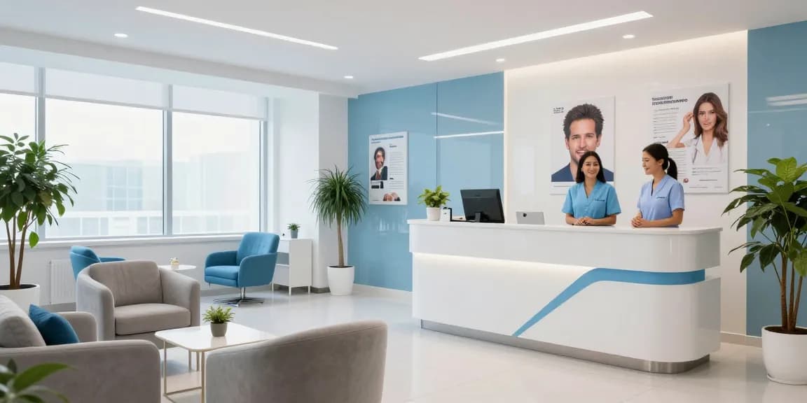 Hair transplant Istanbul consultation at a welcoming healthcare clinic with professional staff.