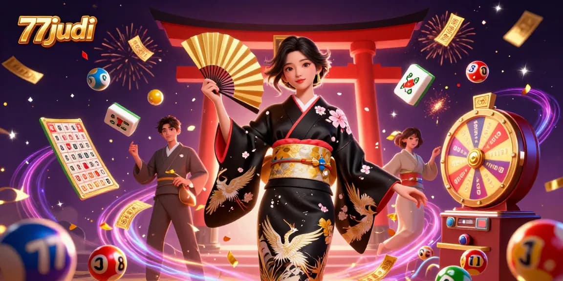 Interactive gaming at 77judi with vibrant elements, showcasing excitement and dynamic casino action
