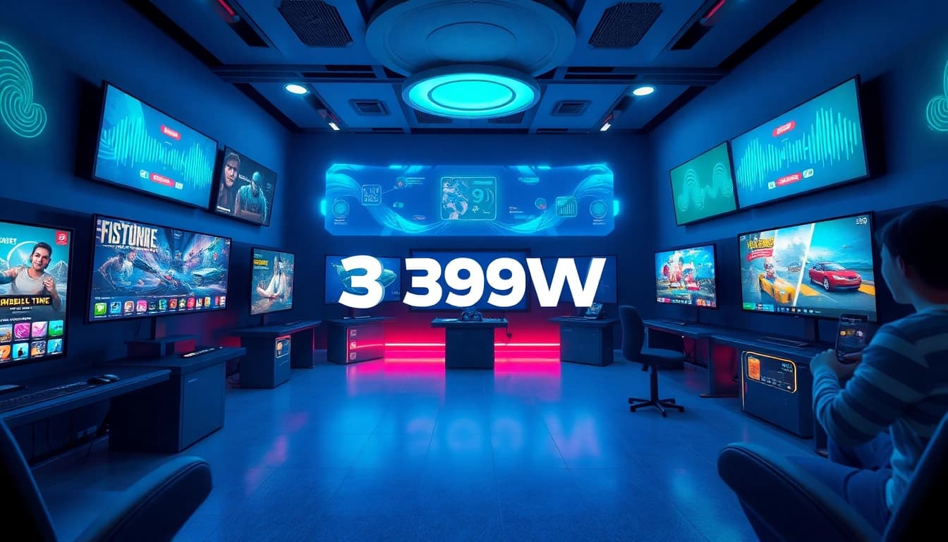 Interactive digital gaming environment showcasing 399W's innovative online platform.