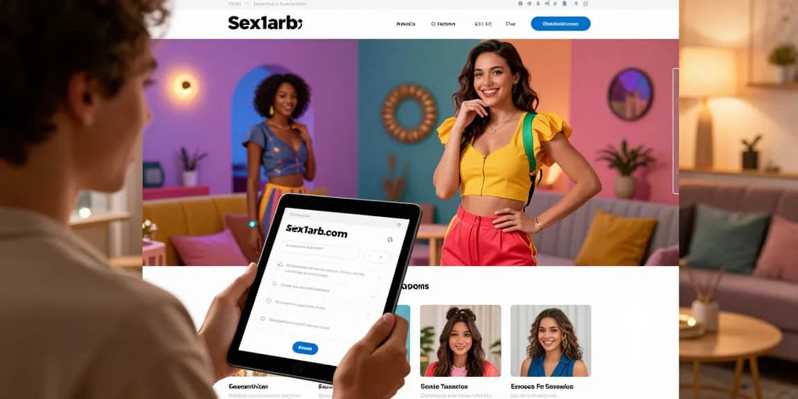 Engaging scene featuring actors representing سكس عرب on a stylish adult entertainment webpage.