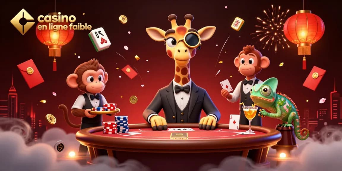 Profitez de l'atmosphère d'un casino en ligne fiable avec une élégante girafe au poker.
