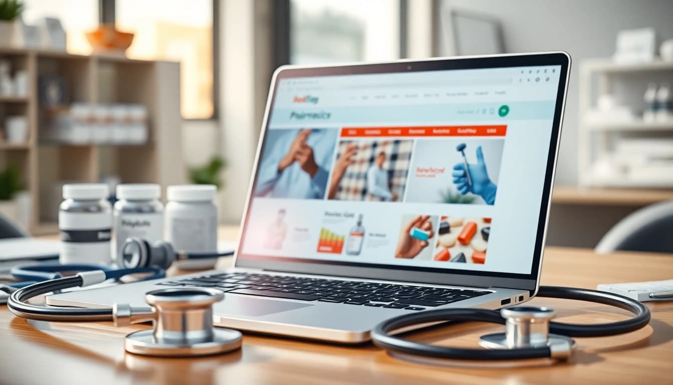 Bewertung von Online-Apotheken auf https://www.apotheken-erfahrung.com in einem modernen Setting.