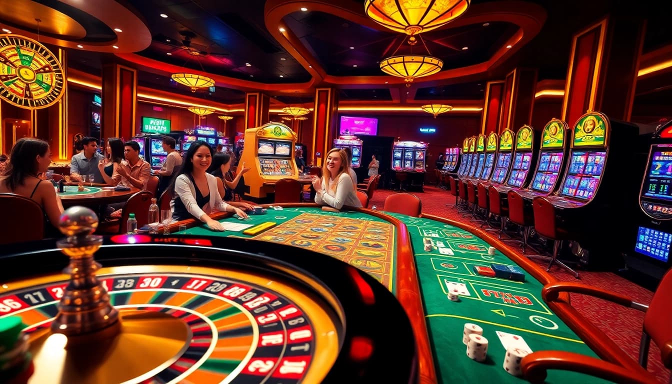 Players engage in thrilling bets at a vibrant casino, inspired by insights from https://nhandinhkeonhacai.news/.