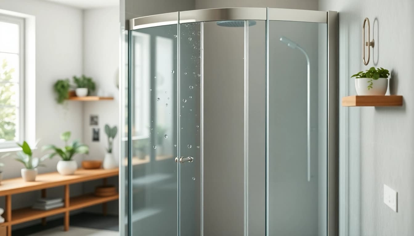 Elegante duschkabine 80x80 eckeinstieg in modernem Badezimmer mit stilvollen Details.