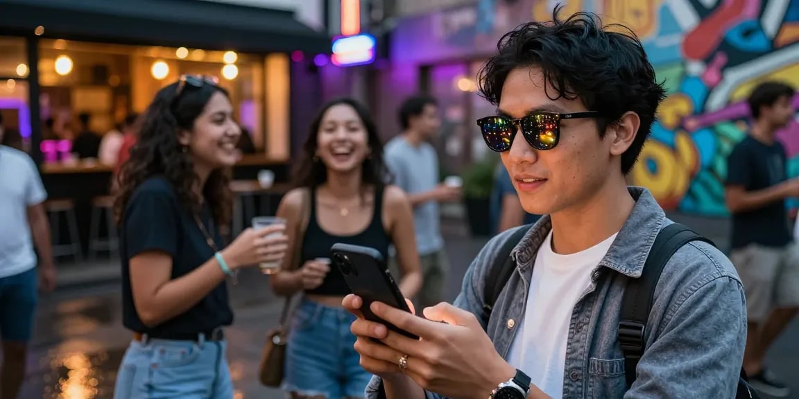 Gái gọi tận hưởng không khí sôi động của cuộc sống đêm trong thành phố.