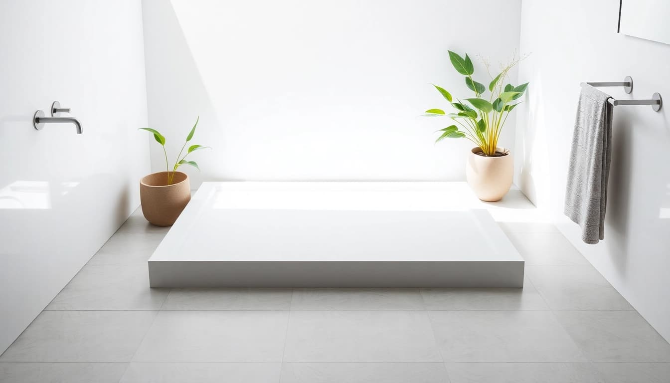 Installare un piatto doccia elegante in bagno moderno con dettagli raffinati.