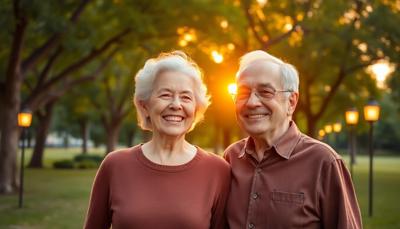 Enhancing quality time at https://frontidas.com with seniors enjoying a peaceful retirement in a park.
