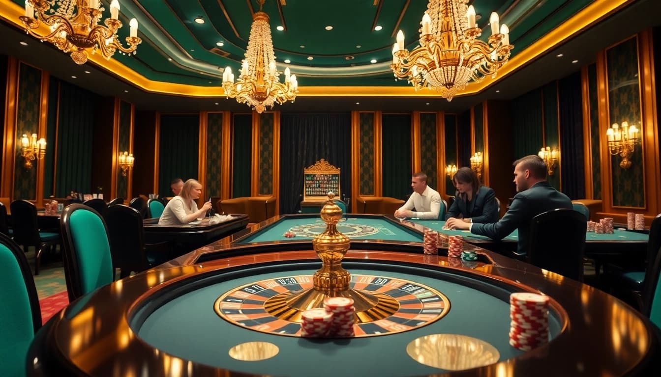 Experience the excitement of high-stakes gaming at https://ev88.claims/ with vibrant casino visuals featuring roulette, poker, and lavish decor.