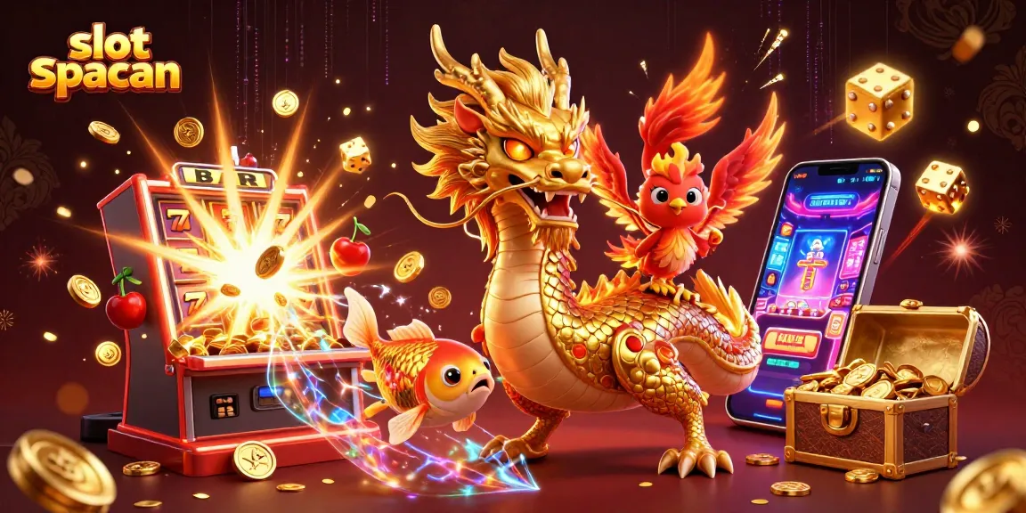 Experience the excitement of slot spaceman with an energetic 3D illustration showcasing vibrant characters and casino elements.