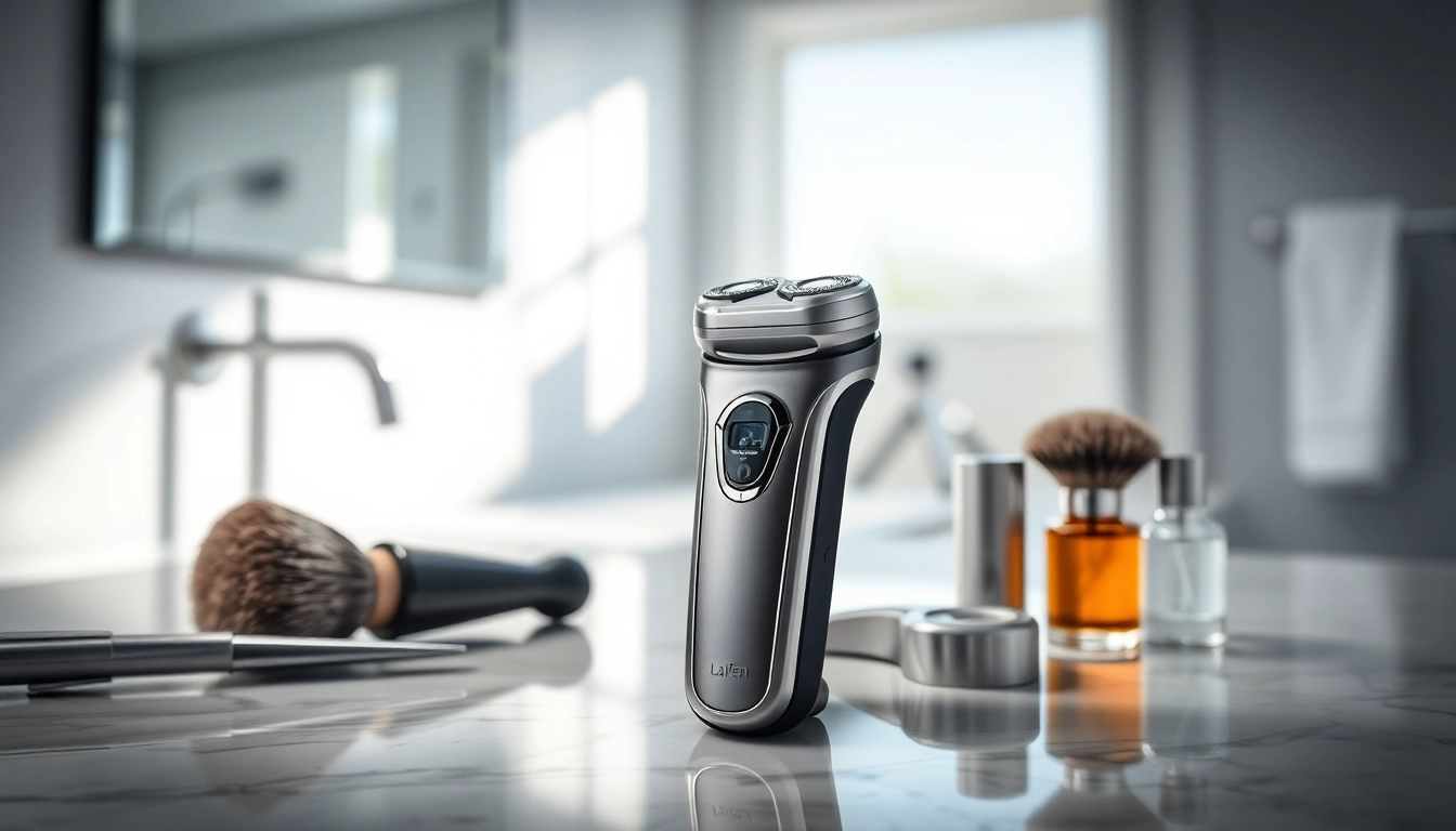 Close-up of the laifen p3 pro electric shaver showcasing its sleek design and grooming capabilities.