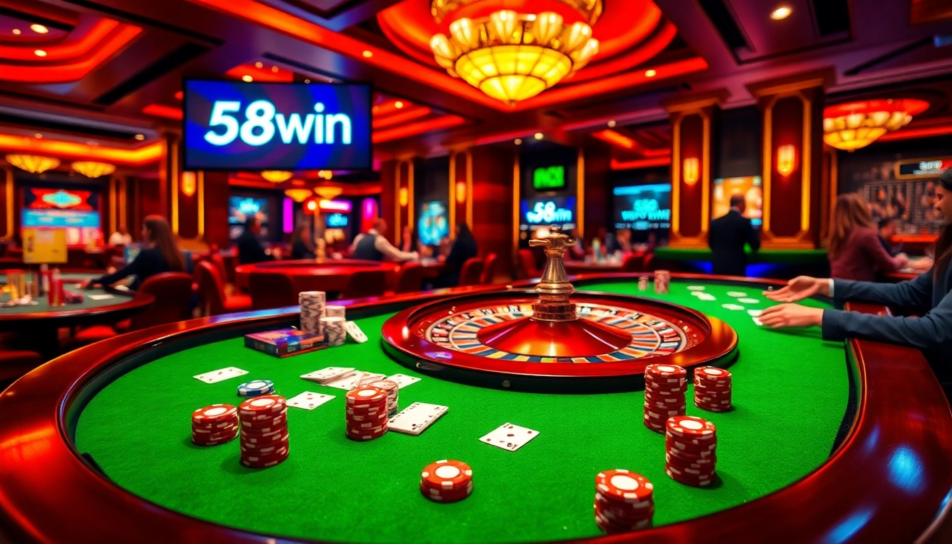 Experience the thrill at 58win with engaging casino tables and vibrant gameplay.