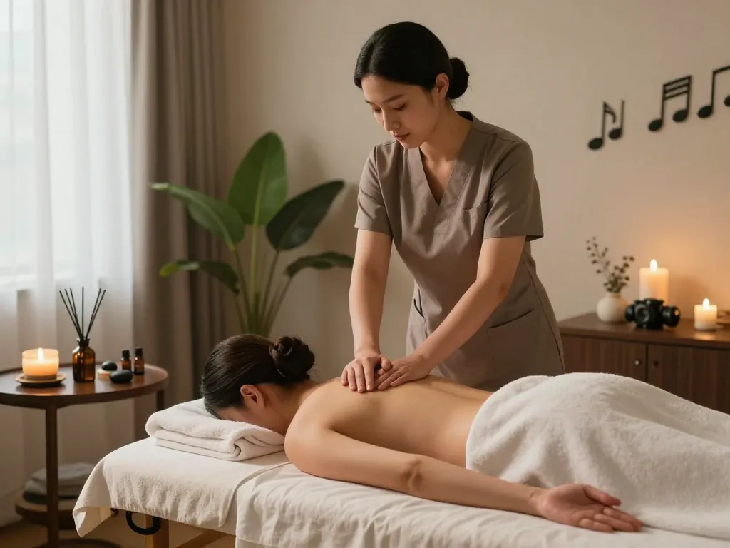 Relaxing Swedish massage experience at 관악스웨디시 spa with soothing ambiance.