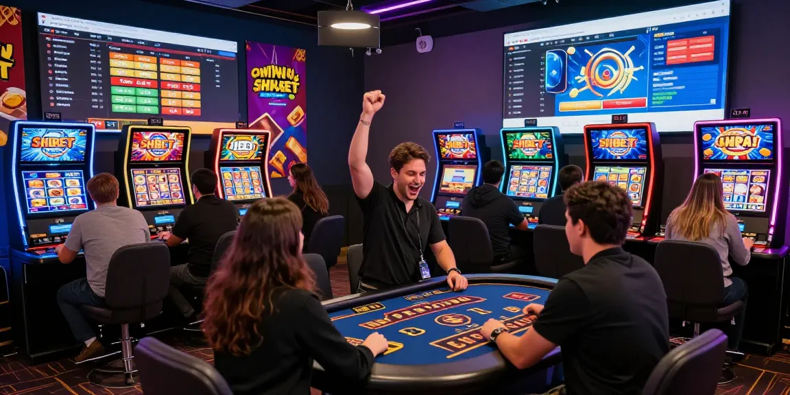 Players engaging in sports betting and casino games at SHBET online, showcasing excitement and vibrant gaming atmosphere.