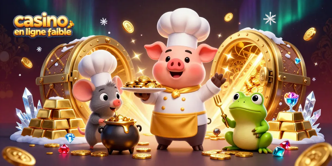 Gagnez en jouant au casino en ligne fiable avec des personnages amusants servant des trésors d'or.