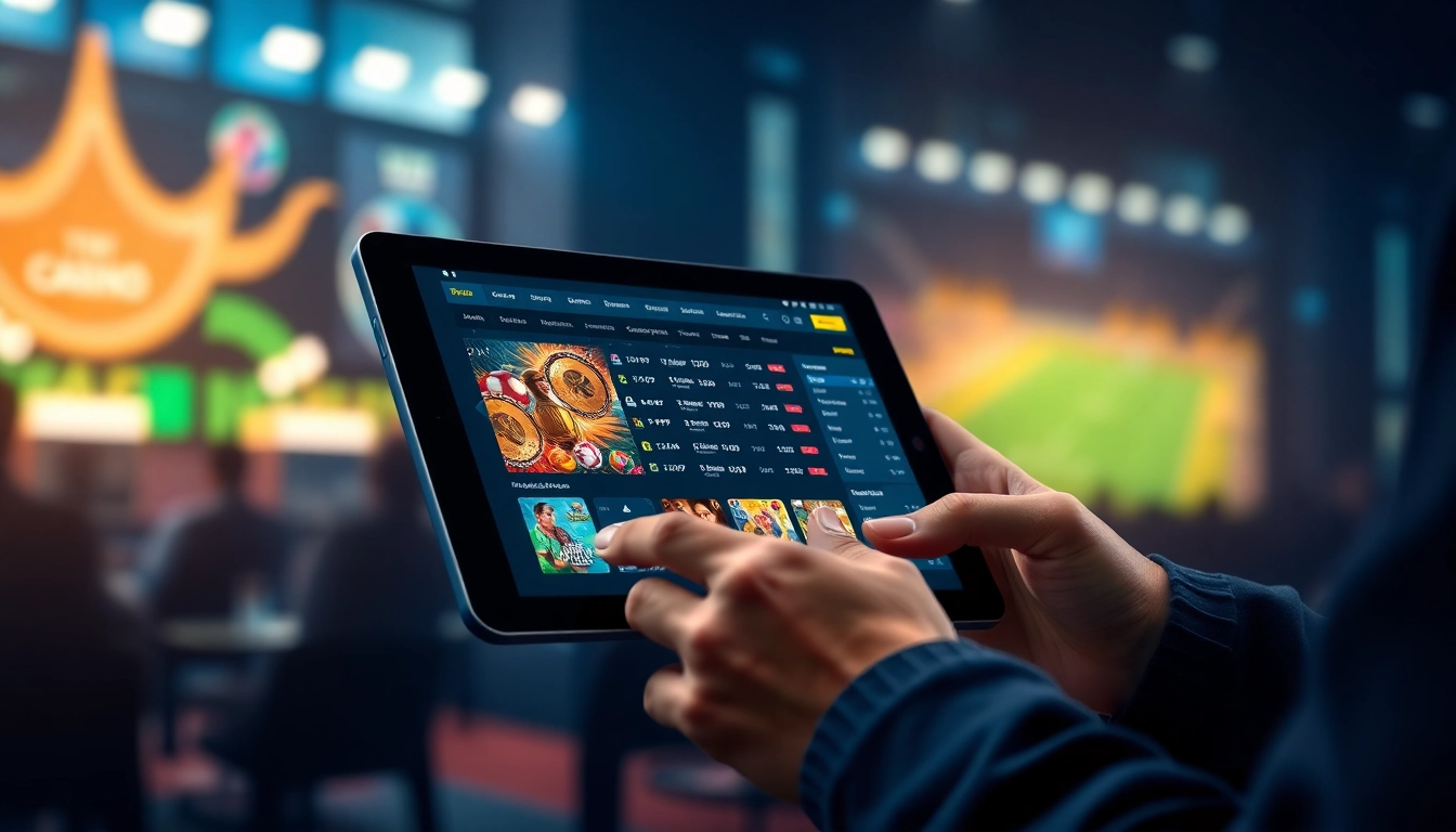 Engaging scene of a user on https://fb888.us/ with vibrant online betting platform interface.