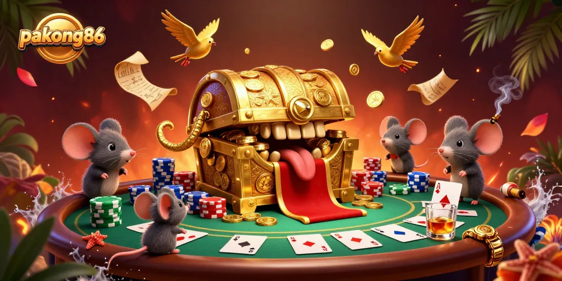 Experience thrilling riches with pakong86 as golden treasures and poker elements come alive.