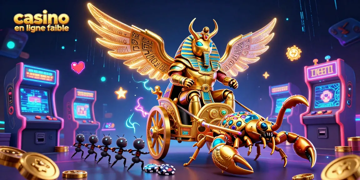 Visitez un casino en ligne fiable avec des éléments de jeu fascinants et un scarabée doré majestueux.