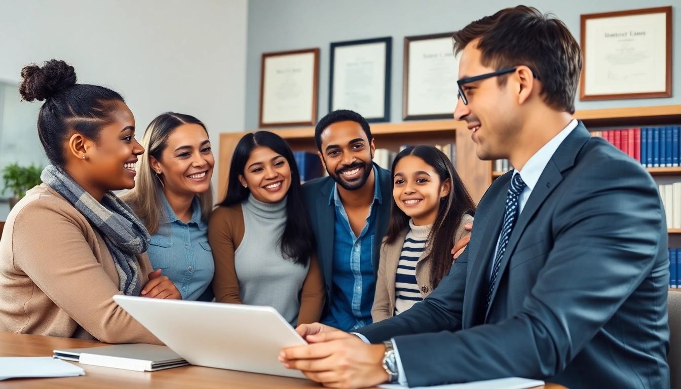 New Hampshire Immigration Lawyer guiding a diverse family through immigration processes.