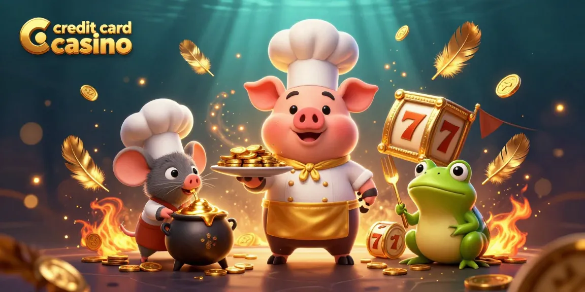 Engage in thrilling action at a credit card casino with gourmet treasures and game excitement.