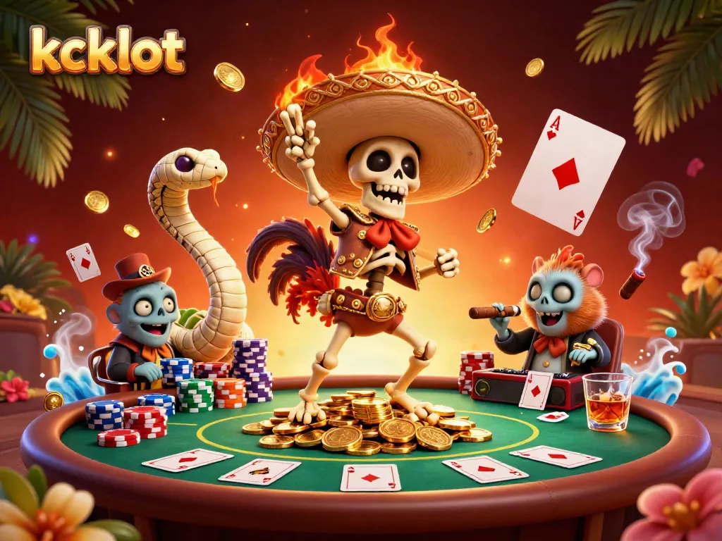 Rasakan sensasi kckslot saat skeleton mariachi merayakan kemenangan di tumpukan koin emas.