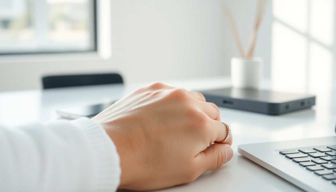 Explore the sleek design of the Ringconn smart ring on a modern desk for wellness tracking.