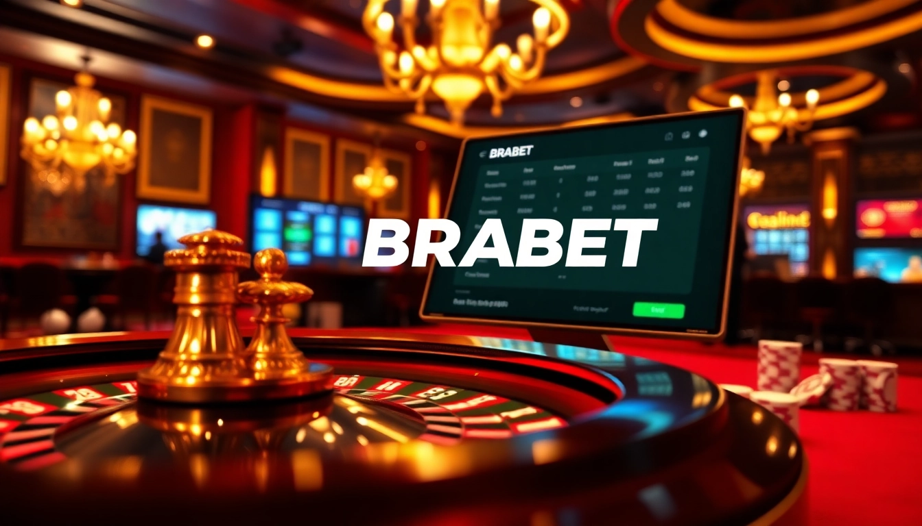 Experience the thrill of BRABET's online gambling with vibrant casino elements in action.