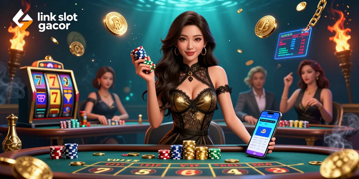 Engage with link slot gacor in this vibrant 3D casino scene as players aim for jackpots.