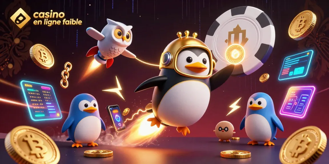 Jouez sur un casino en ligne fiable, découvrez un pingouin doré propulsé par une fusée dans l'espace.