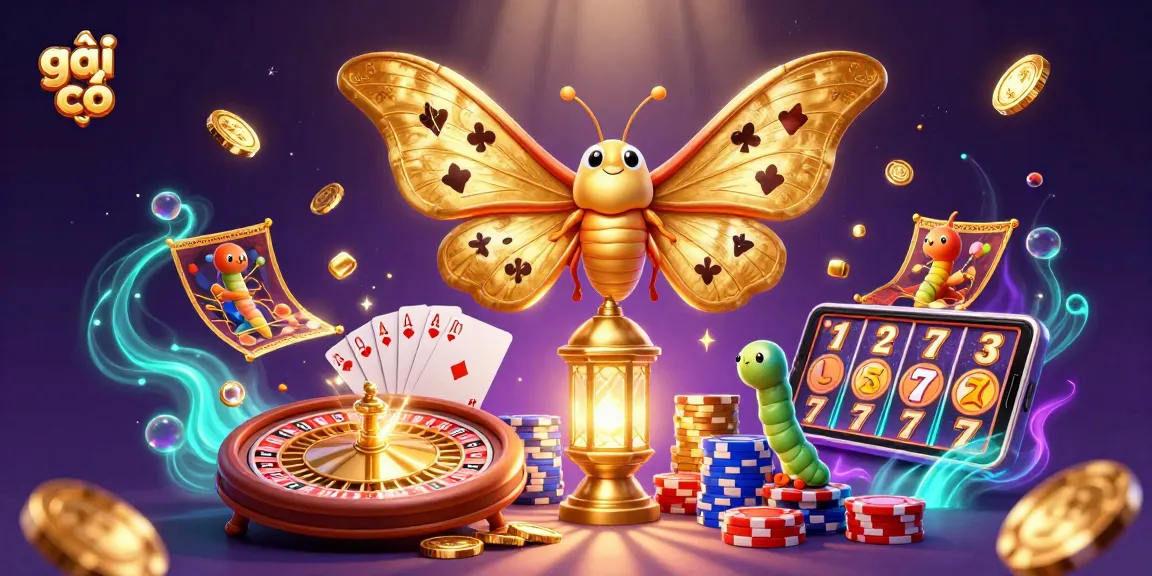 Engage in thrilling casino action with gái gọi, witnessing vibrant moths and sparkling gems.