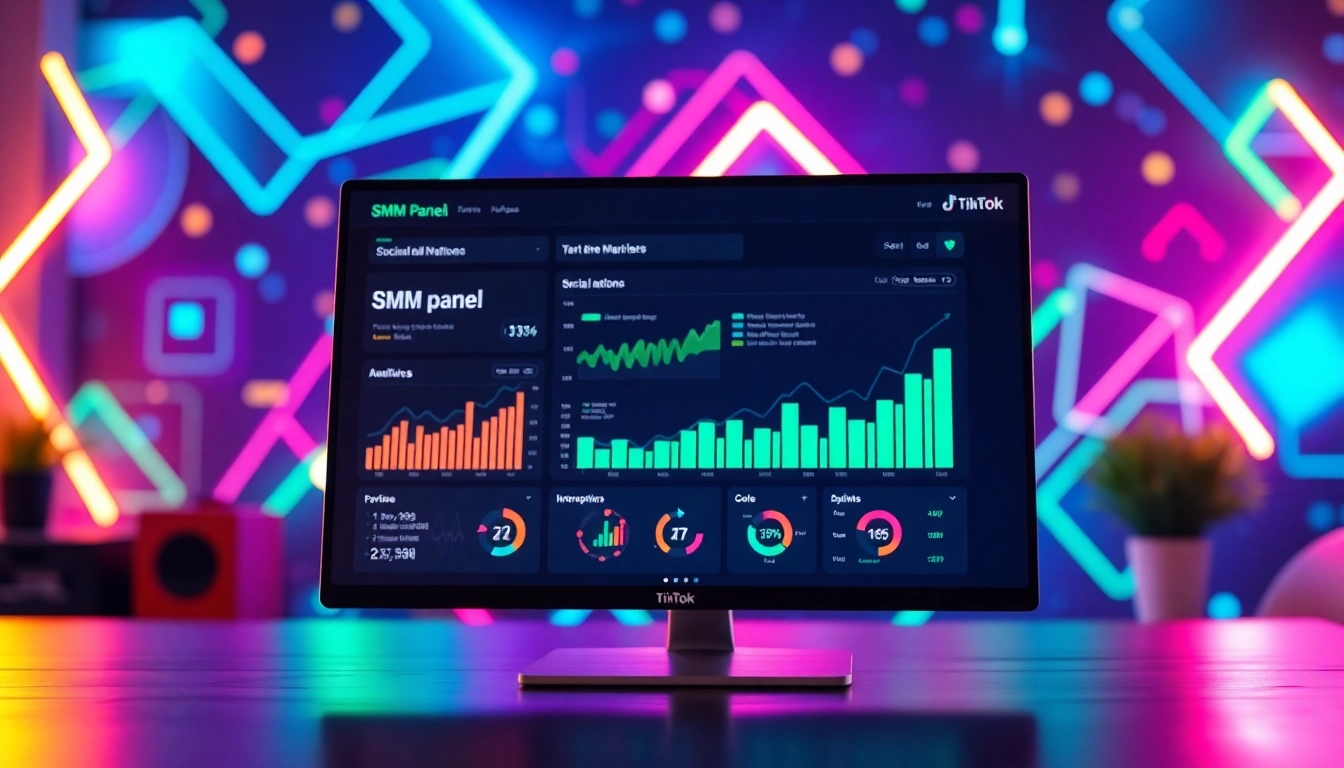 Engage with the TikTok SMM panel showcasing digital metrics and social media analytics.