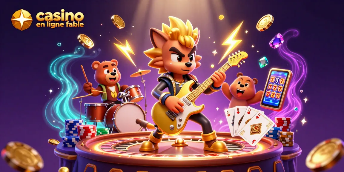 Plongez dans l'univers des jeux avec casino en ligne fiable, où le rock star loup et l'ours batteur enflamment la scène.