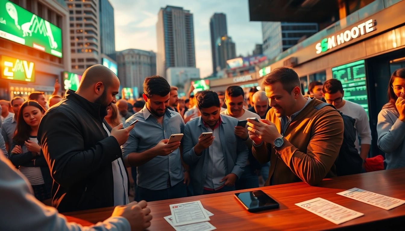 Track the best sports betting sites for Mexico with diverse bettors enjoying a lively atmosphere.