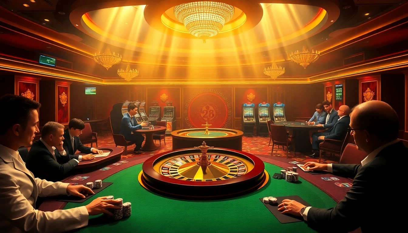 Players experience excitement at https://23win.cooking/ casino tables while placing high-stakes bets.