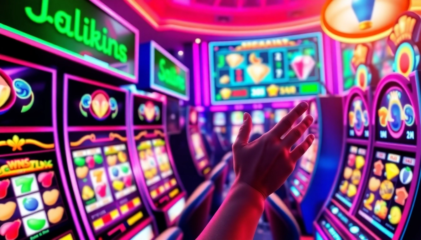 Menangkan slot gacor dengan simbol warna-warni dalam suasana kasino online yang hidup.
