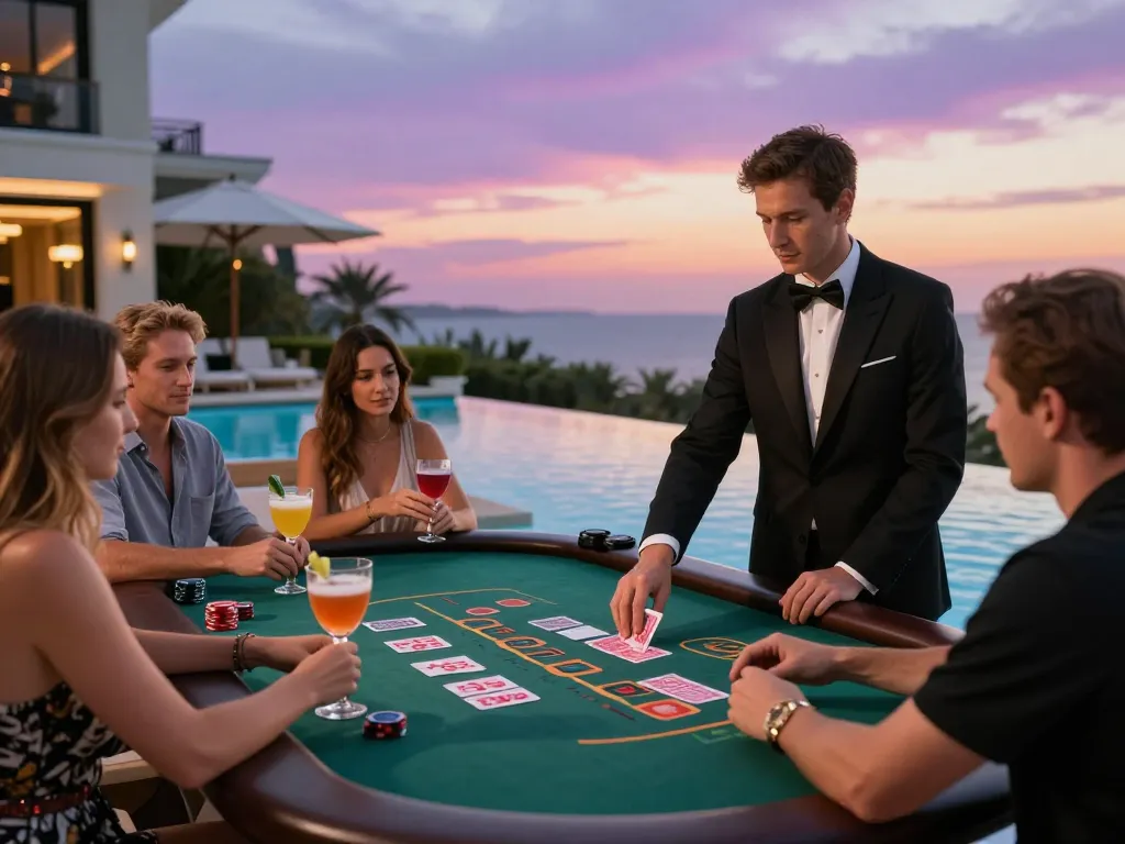 Experience exciting gameplay at 888vnd casino with blackjack tables and luxurious ambiance