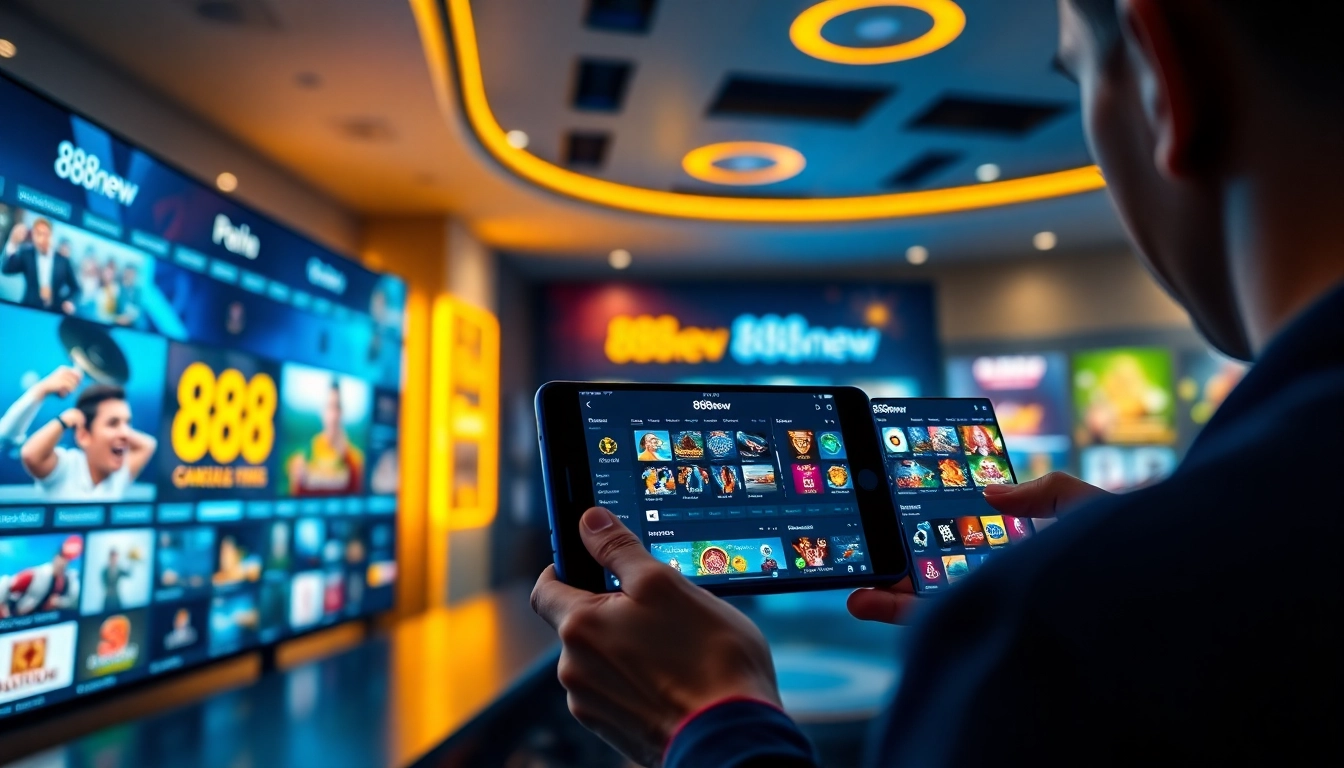 Experience the dynamic interface of 888new online gambling, featuring sports betting and casino games.