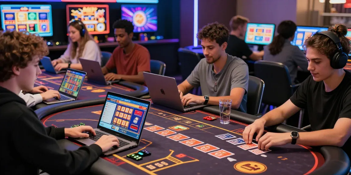 Players engaged at casinos that accept credit cards in a vibrant gaming environment filled with excitement and action.