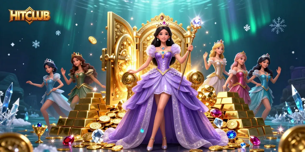 Experience the thrill of HITCLUB with enchanting slots and golden treasures in a captivating digital scene.