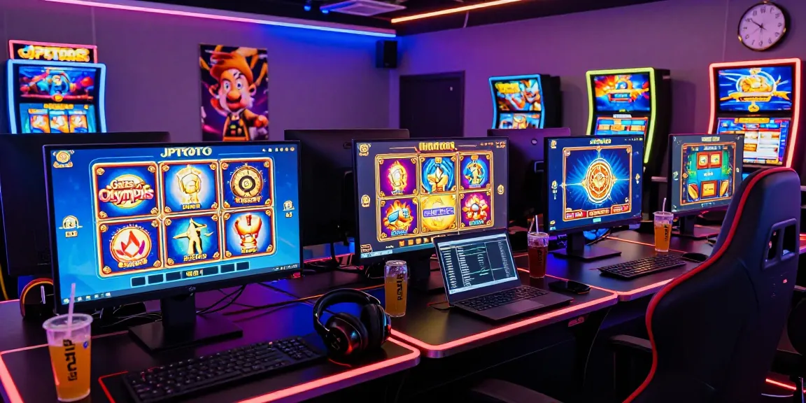 Exciting online gaming setup featuring JPTOTO with vibrant slot games.