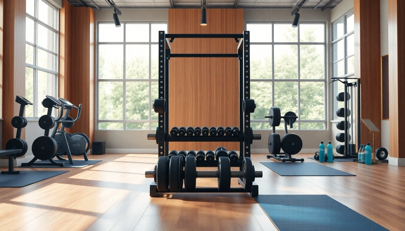 Instasupertonio.fr présente un équipement de fitness professionnel inspirant dans un gymnase moderne.