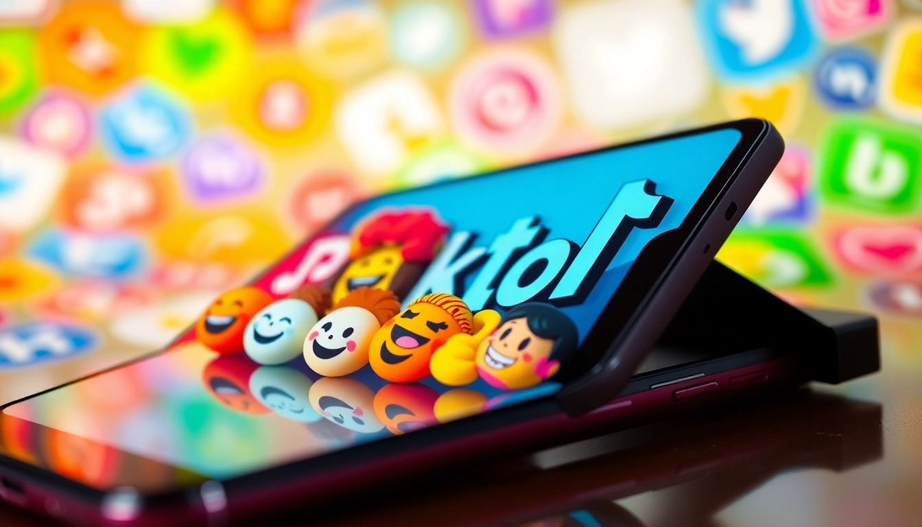 Engaging TikTok emojis displayed on a smartphone, showcasing digital expression in social media.