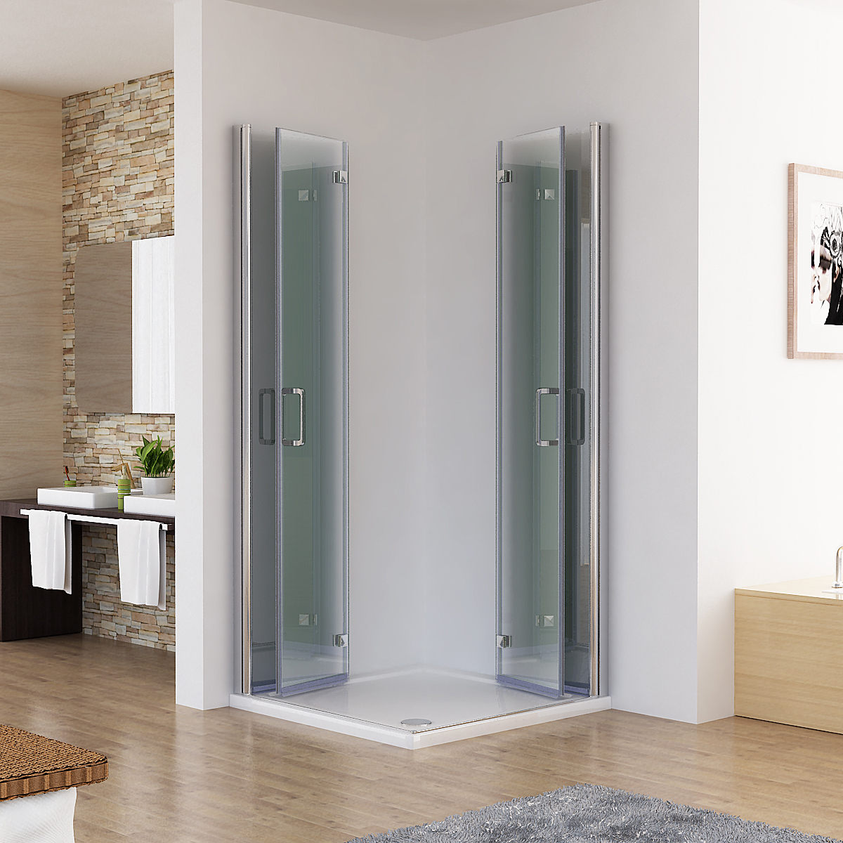 Duschkabine 100x100 Glas – Premium Designs online bei SONNI